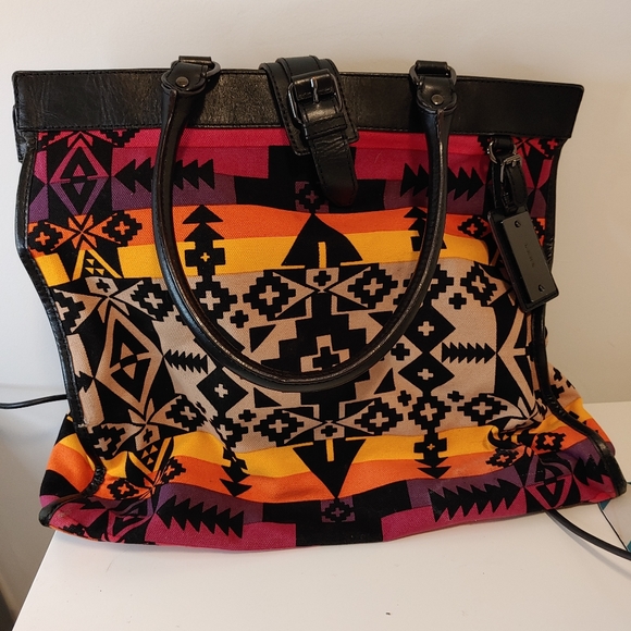 L.A.M.B. Handbags - L.A.M.B Cheyenne Aztec navajo print tote